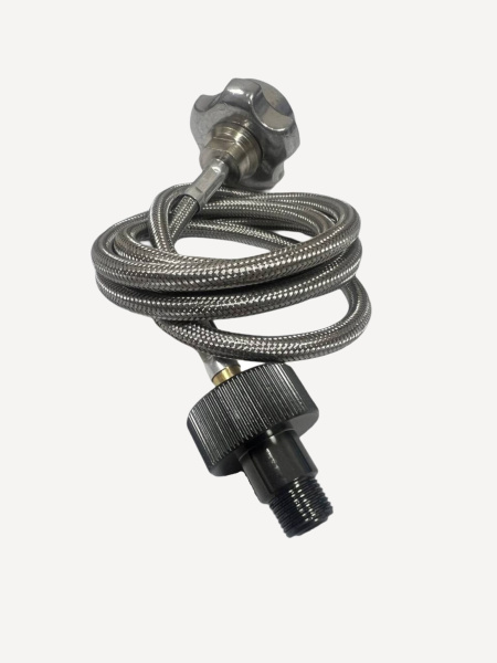 Адаптер газовый BRS-17ELS_HOSE LPG-Резьба (Стальной; Шланг 1м)